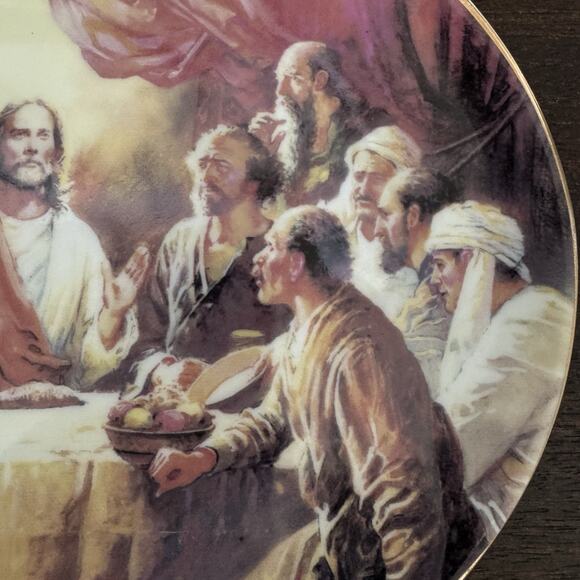 The Vatican Library Collection The Last Supper Oval Plate Religious Collectible - Picture 6 of 11